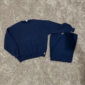 Vintage Russell Athletic Navy Blue‎ Sweatsuit XL 50/50